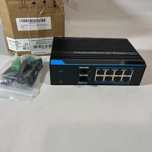 8 Ports Full Gigabit Managed PoE Switch mit 2 Gigabit SFP Uplinks, 4 BT 90W PoE - Bild 1 von 11