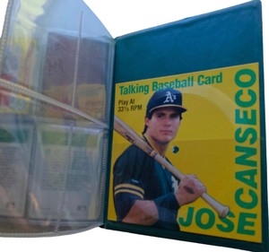 Vintage 1989 CMC Jose Canseco Oakland A's 20 Card Set Talking Card w/  Binder