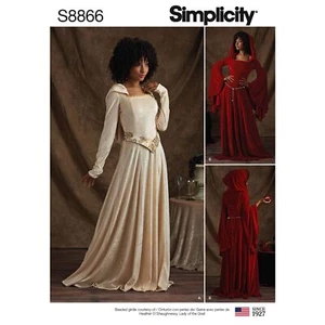 SIMPLICITY 8866 MISSES/PETITE KOSTÜME Nähmuster Größe 8-14 & 16-24 COSPLAY - Bild 1 von 6