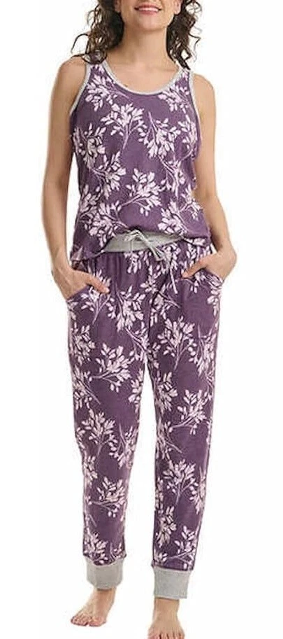 Nuevo con etiquetas Live Love Lounge conjunto de 2 piezas de pijama de salón púrpura talla XL $75 11HL418 Foto 1 de 4