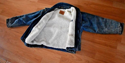 Chaqueta vaquera forrada Levis para hombre talla grande abrigo cintura camionero 100 % algodón concha Foto 1 de 4