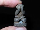 Thai Khmer Bronze Phra Pidta Pakawan Buddha Mini Amulet Statue (h1)