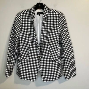 Talbots Blazer schwarz-weiß klassisch Frühling Gingham Karo Design - Bild 1 von 8