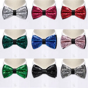 Pink Grey Navy Mens Bowtie Shiny Bow Tie Fashion Wedding Formal Prom Pre Ties - Picture 1 of 78