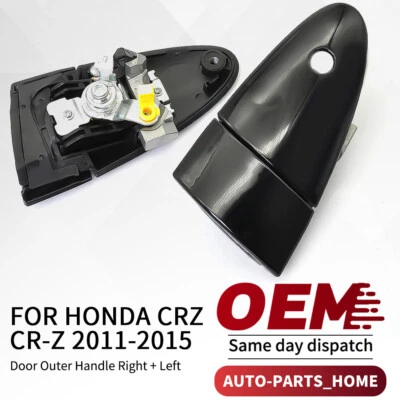 Se adapta a Honda CRZ CR-Z 2011-2015 par nuevo manija exterior de puerta negra derecha + izquierda Foto 1 de 4