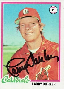 St. Louis Cardinals Signed Auto Baseball Card Larry Dierker - Picture 1 of 2