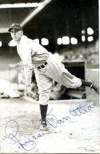 Russ Van Atta (1930s Yankees/ Browns) signed photo postcard (d1986) w/ COA