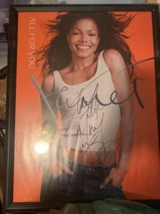  Janet Jackson Signed Autographed full size poster in frame 18x24 - Picture 1 of 2