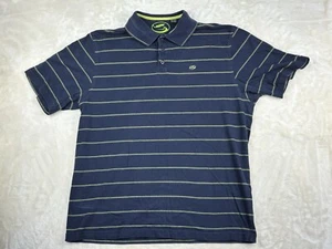 Kirra Shirt Men's Size XL Blue Green Striped Short Sleeve Polo Rugby Preppy Surf - Picture 1 of 8