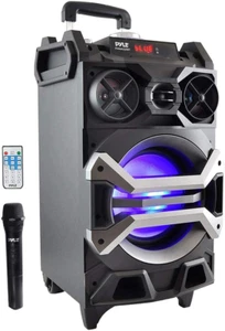 500-Watt Outdoor Portable BT Connectivity Karaoke Speaker System 8" Subwoofer - Picture 1 of 8