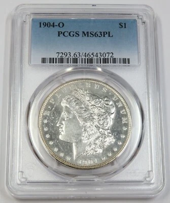 1904 O PCGS MS63 PL PROOF LIKE | Silver Morgan Dollar - $1 US Coin #42012A - Image 1 of 2