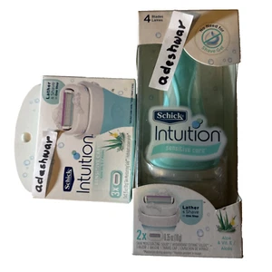 Schickk Intuition Sensitive Care Razor Handle with total 5 Refill Cartridges NEW - Picture 1 of 1