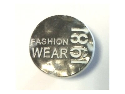 3 Jeansknöpfe 20mm alt silber metallic weiß Jeans Knopf Jeansknopf Metall Design - Bild 1 von 2