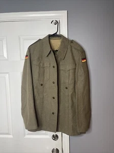 German Military Jacket Mens Medium? Vintage Wool Coat 1960 60s Draxlmaier - Picture 1 of 7