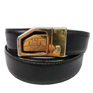 Bally Mens Belt Size 110/44 Black Brown Italian Leather Adjustable Reversible - Picture 1 of 11