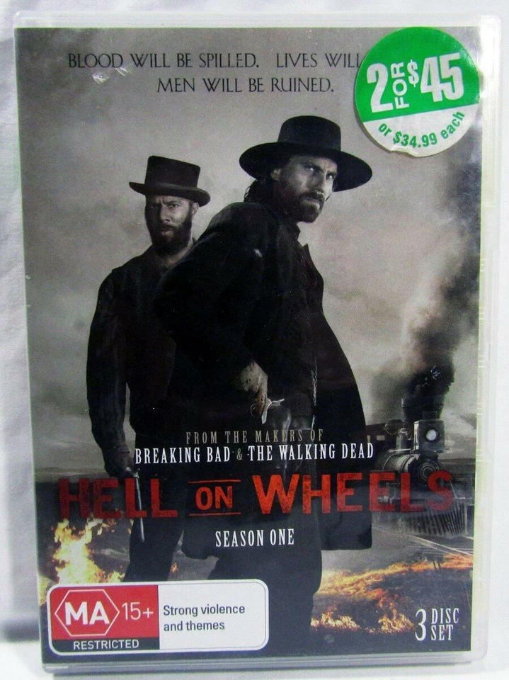 HELL ON WHEELS - SEASON 1 DVD SET - 3 Disc DVD REGION 4 - Image 1 of 1