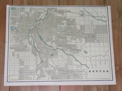 MAPA ANTIGUO DE LA CIUDAD DE DENVER COLORADO / VERSO SAN FRANCISCO CALIFORNIA 1893 Foto 1 de 4