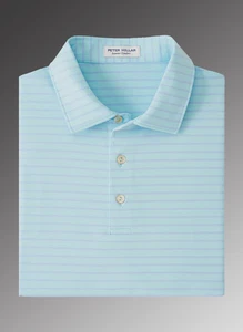 Polo Peter Millar Summer Comfort Drum Performance Celeste Hombre Talla Grande - Imagen 1 de 6