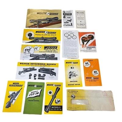 1955 Тема Винтовки Печатная Реклама Лот От Weaver Прицел Прицел Ephemera Брошюры - Изображение 1 из 4