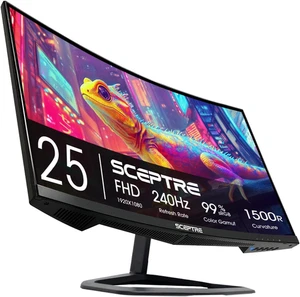 New Curved 24.5-Inch  Monitor up to 240Hz 1080P R1500 1Ms Displayport X2 HDMI X2 - Picture 1 of 12