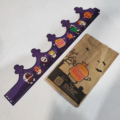 Burger King Halloween 2025 Crown And Bag BK Brand New Pumpkin, Vampire, Mummy, - Image 1 of 4