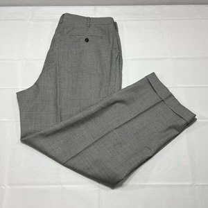 Zanella Bennett Mens 40 (Fit: 38x29.5”) Pleated Houndstooth Dress Pants Wool - Picture 1 of 12
