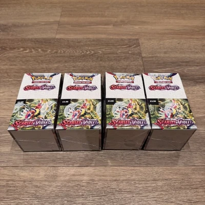 Pokemon TCG - 4 x Scarlet & Violet Half Booster Box 18 Packs Brandneu SEALED - Bild 1 von 4