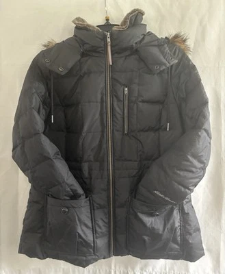 Eddie Bauer Down Fill Faux Fur Winter Puffer Parka Coat - Womens PL. - Image 1 of 4