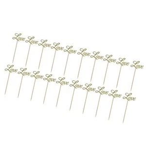 20pcs Glitter Cupcake Toppers Wedding Engagement Party Decor - Picture 1 of 7