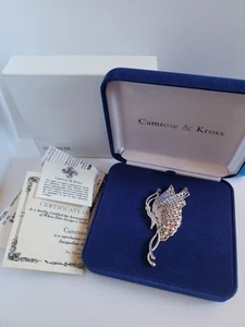 Camrose & Kross Jacqueline Kennedy JBK Schmetterling Brosche mit Box Echtheitszertifikat First Lady sehr guter Zustand - Bild 1 von 15