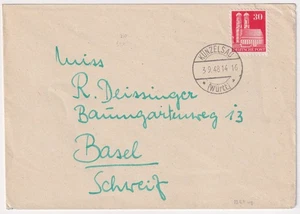 Bizone Bauten Mi.Nr. 88 wg EF Einzelfrankatur Brief Künzelsau - Basel 3.9.1948 - Picture 1 of 2