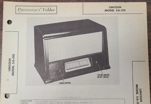 LINCOLN MODEL 5A-110 RADIO PHOTOFACT - Bild 1 von 1