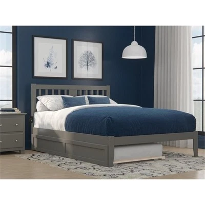 AFI Tahoe Queen Wood Spindle Bed and Twin XL Trundle with USB Charger in Gray - Image 1 of 4