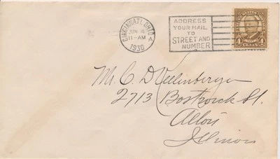 #685 4c William H. Taft First Day cover Millers Fire Insurance label on back - Image 1 of 2