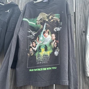 NWT Zara Boys Gray Disney STAR WARS Heroes Long Sleeve T-shirt 9-10 - Picture 1 of 1