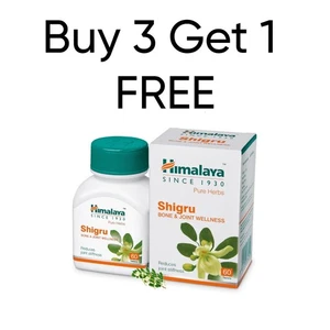 Himalaya Herbal SHIGRU Tabs Bone & Joint Support FREE SHIP 2027 Buy 3 Get 1 FREE - Picture 1 of 8