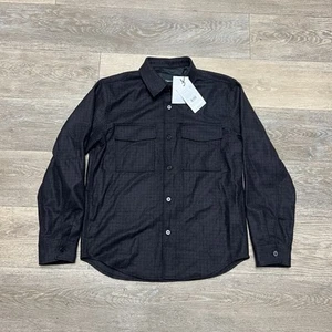 New Theory Garvin Ansedonia Camicia Uomo Misto Lana Giacca Visone Multi Medium 395$ - Foto 1 di 15