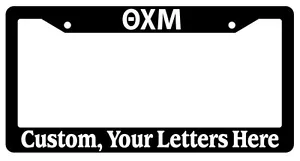 Black License Plate Frame Sigma Kappa Lambda Phi Psi Pi Xi Custom Greek Letters - Bild 1 von 1
