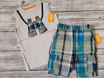 Gymboree Boys 2020 Summer Safari Binoculars Tank Top & Shorts Outfit NWT Size 7 - Image 1 of 4