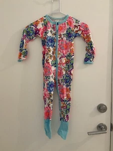 bonds zip wondersuit Fluro Floral Sz 2 K35 - Picture 1 of 5