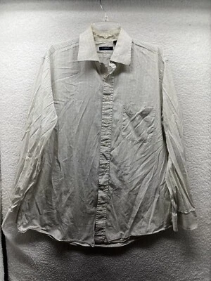 Camisa Burberry London Para Hombre 16.5 Grande Azul Amarillo A Cuadros Abotonada Manga Larga Foto 1 de 4