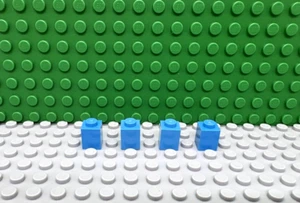 Lego 4 Dark Azure 1x1 brick block NEW - Picture 1 of 1