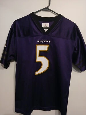 巴尔的摩乌鸦队青少年大号5号火花球衣NFL — 第 1/4 张图片