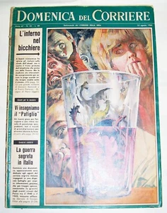 DOMENICA DEL CORRIERE -ANNO 67- N. 33 - 15 AGOSTO 1965 - L'INFERNO NEL BICCHIERE - Foto 1 di 3