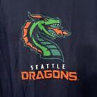 XFL Seattle Dragons Men's Navy Blue Logo Tee New With tags Size  2X
