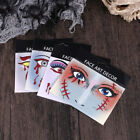 4PCS Face Stickers Scary Face Tattoos Halloween Horror Stickers
