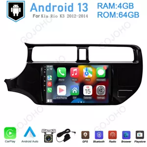 4+64GB Android 13 CarPlay Car Stereo Radio GPS Navi BT For Kia Rio K3 2012-2014 - Picture 1 of 20