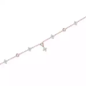 1ct Bracelet 18K Rose Gold Diamond Test Pass Lab-Created VVS1/D/Excellent - Picture 1 of 3