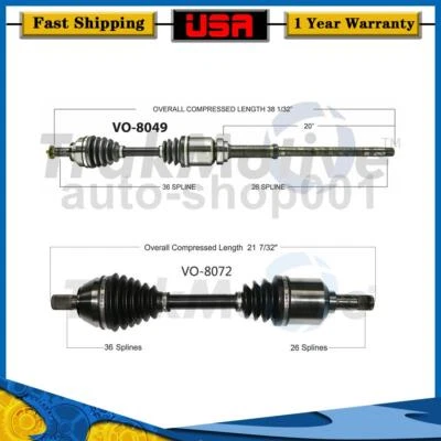 Junta de eje CV TrakMotive lado conductor delantero pasajero para Volvo V50 2010 2009 Foto 1 de 3