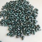 25X Antique Silver Turquoise Teardrop Bead 12X7mm Distrssed Craft Resin Beads